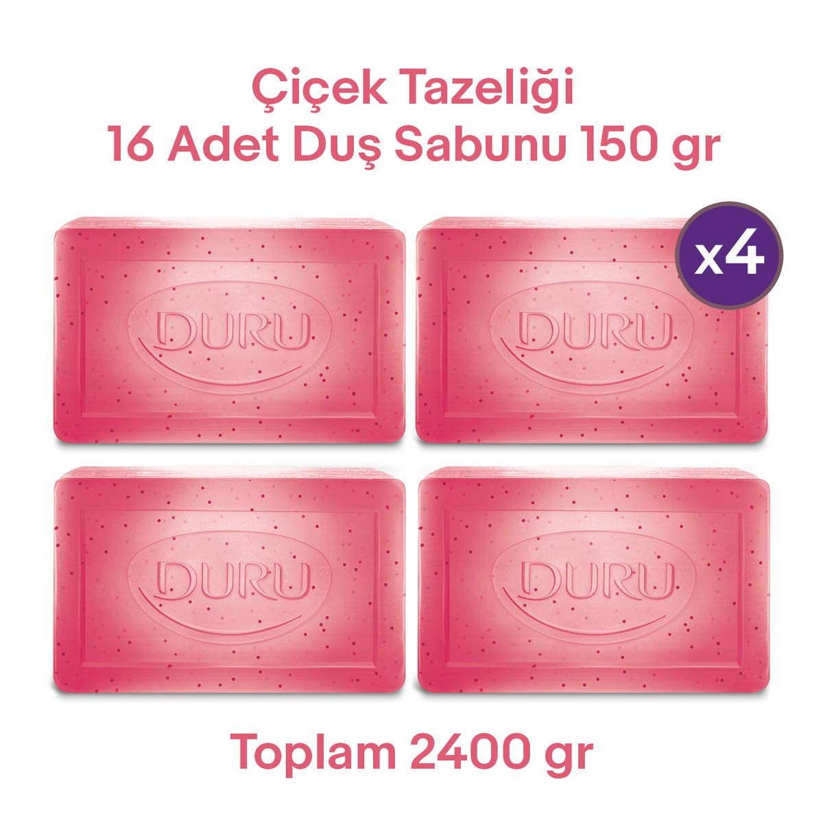 Duru Fresh Sensations Çiçek Tazeliği 16 Adet Duş Sabunu 4X600Gr