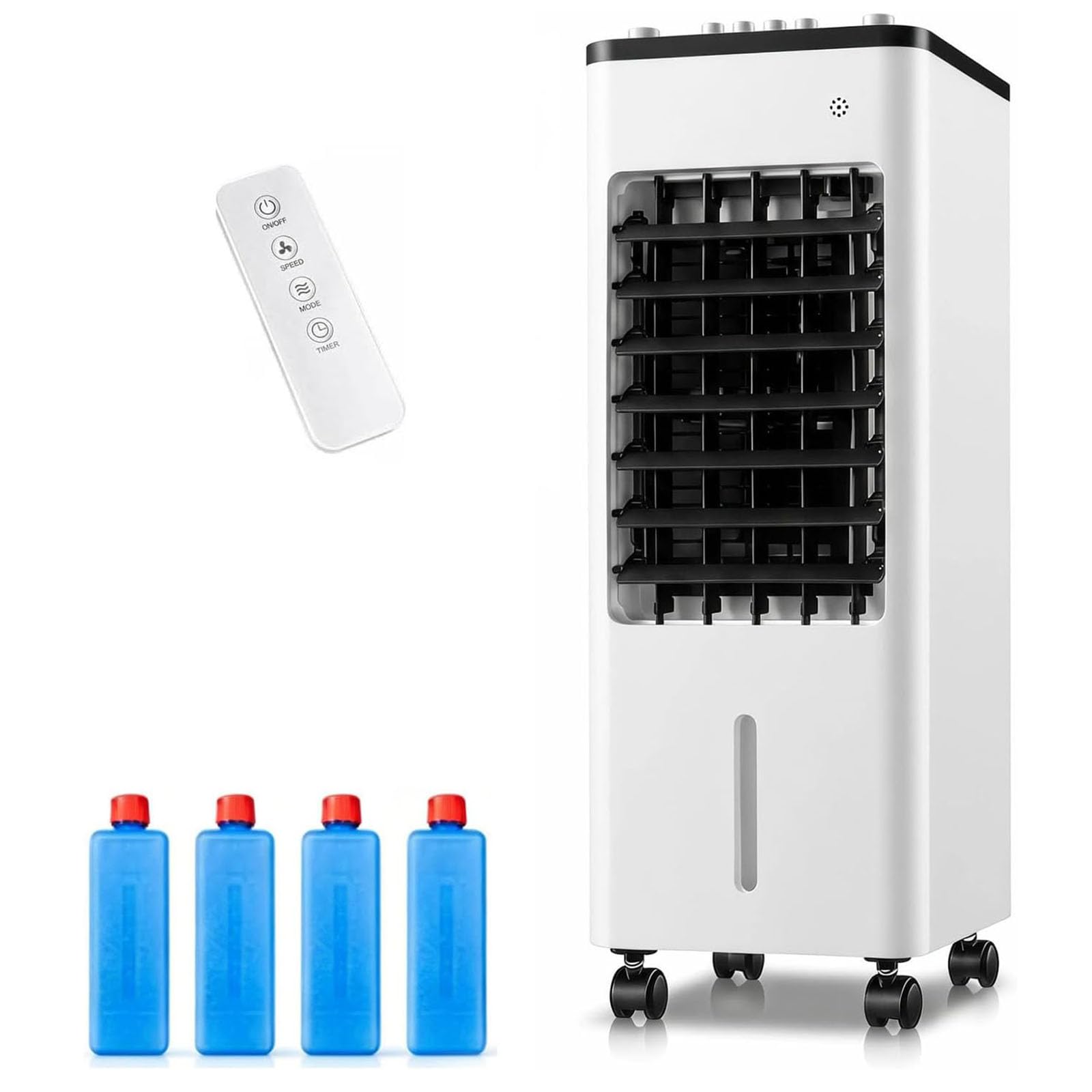 Refrigeratore privato Portatile con Telecomando, 6L Dual Tank & Ice Pac, Ventilatore a 3 velocità, Aria condizionata silenziosa per L'Ufficio della Camera da Letto Home