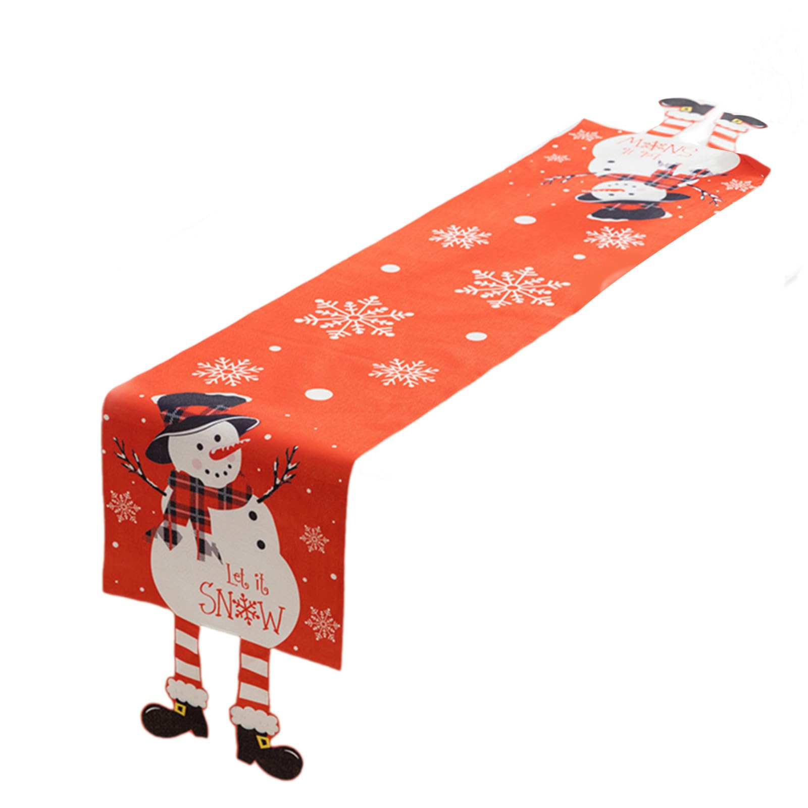 SHYYOULQE Christmas Table Runner Eye Catching Placemat Decoration Stylish Tablecloth for Dining Room Household Table Cloth Celebratory Christmas Accessory