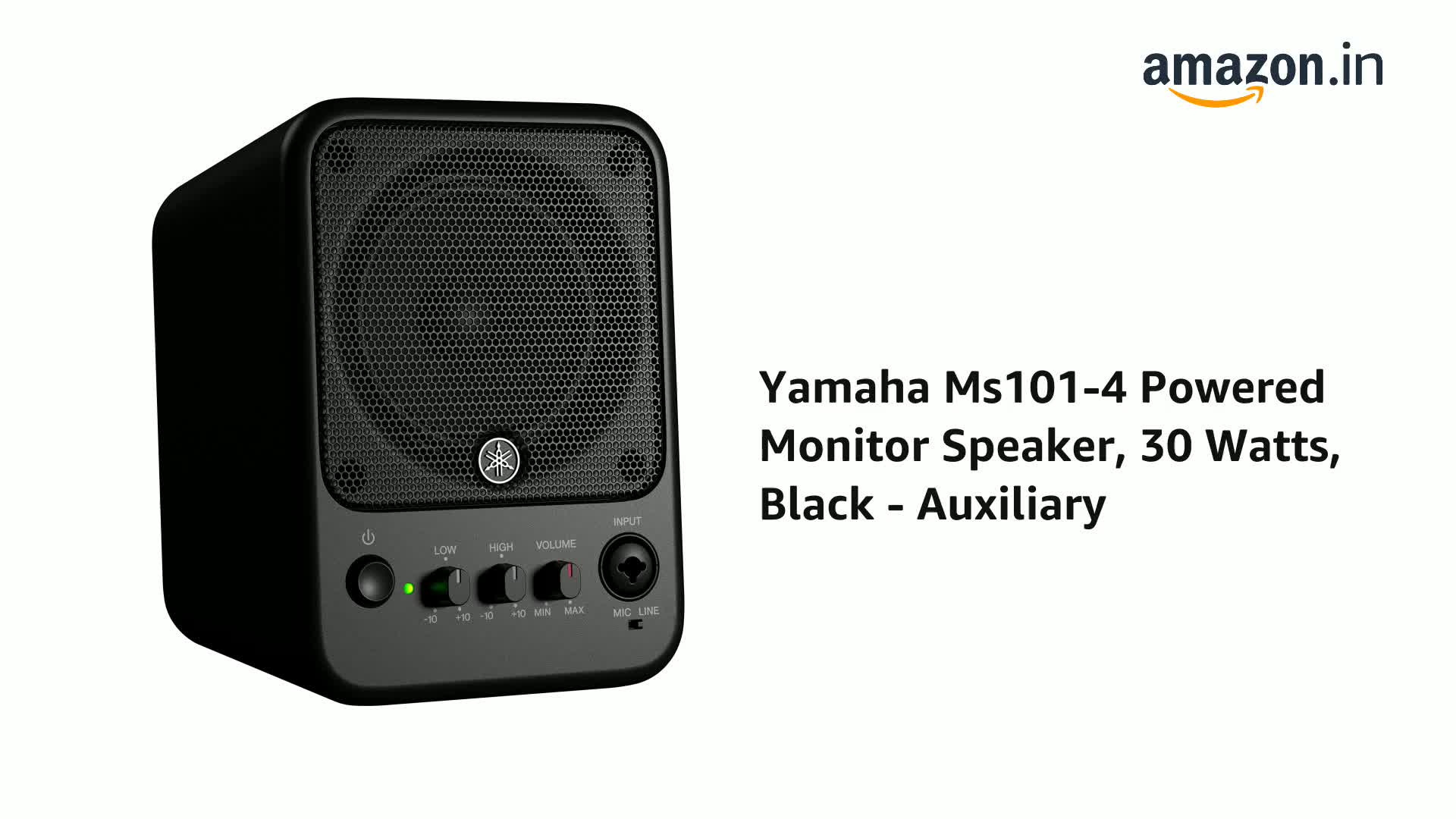 Yamaha Ms101-4 Powered Monitor Speaker, 30 Watts, Black