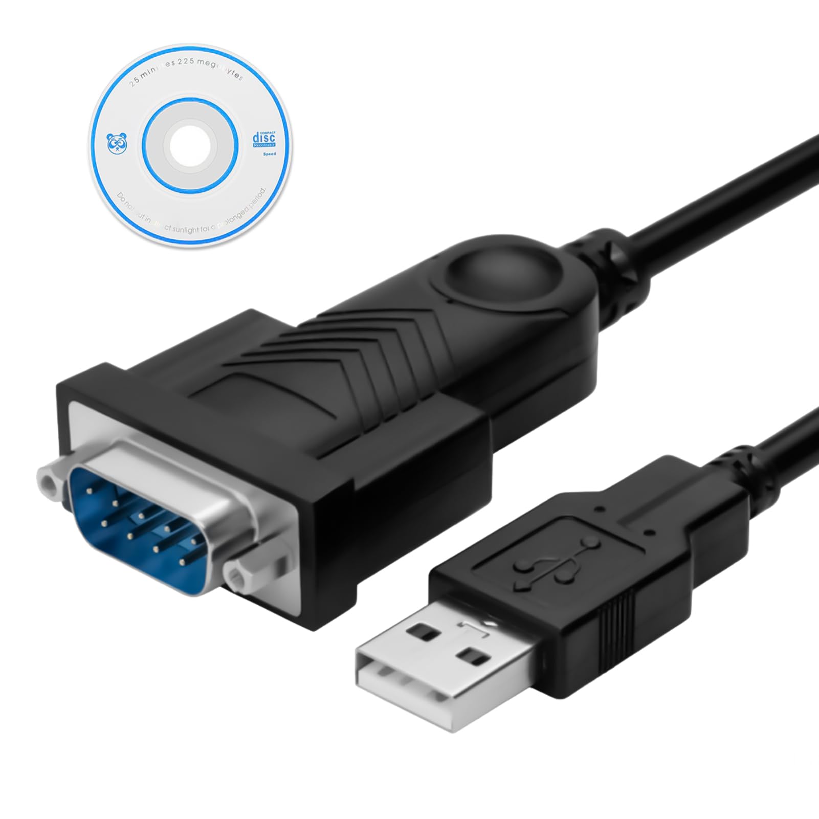 USB Seriell auf RS232 DB9 Buchse, 1,5 m, Serieller USB auf DB9 9-poliger Konverter mit Prolific-Chipsatz, COM-Port-Kabel für Windows Mac Linux, für Router GPS Scanner