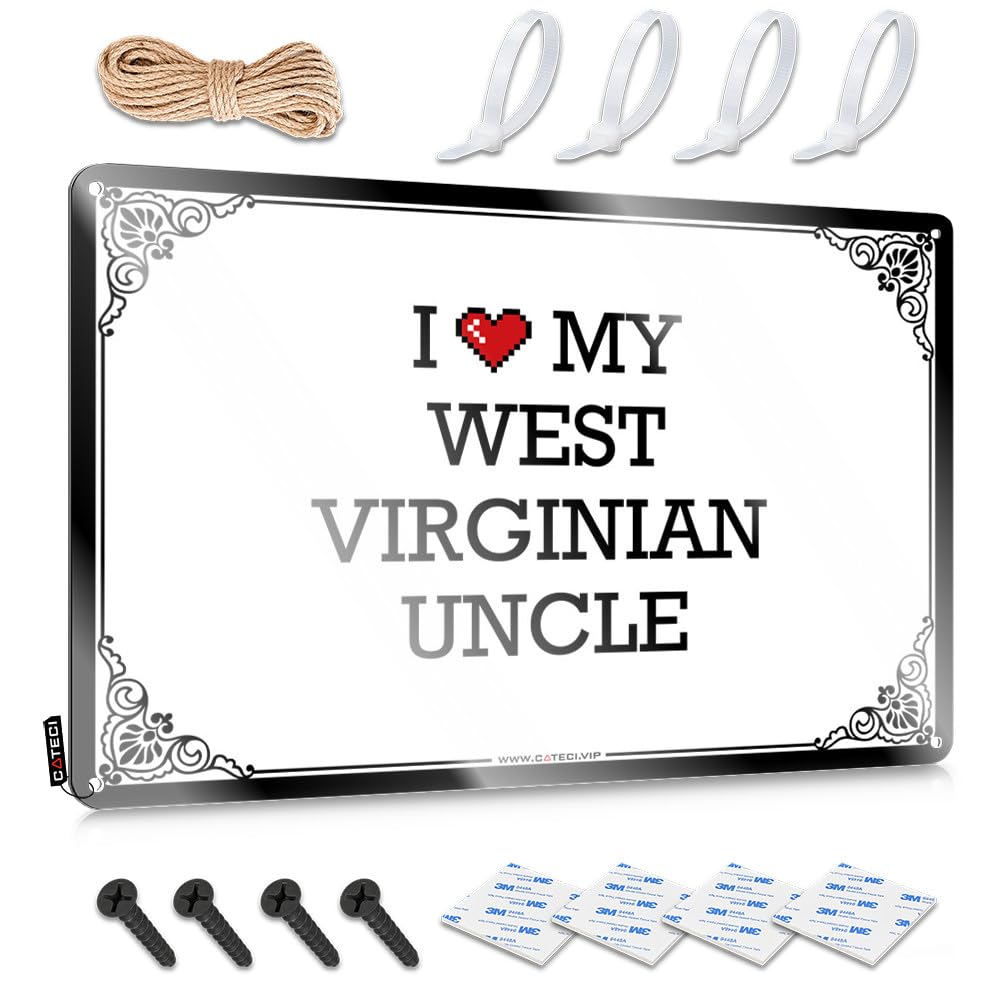 Core, Retro Wall Art Bedroom Designer I Love My West Virginian Uncle | Rustic Old Wall Art(30X40CM)