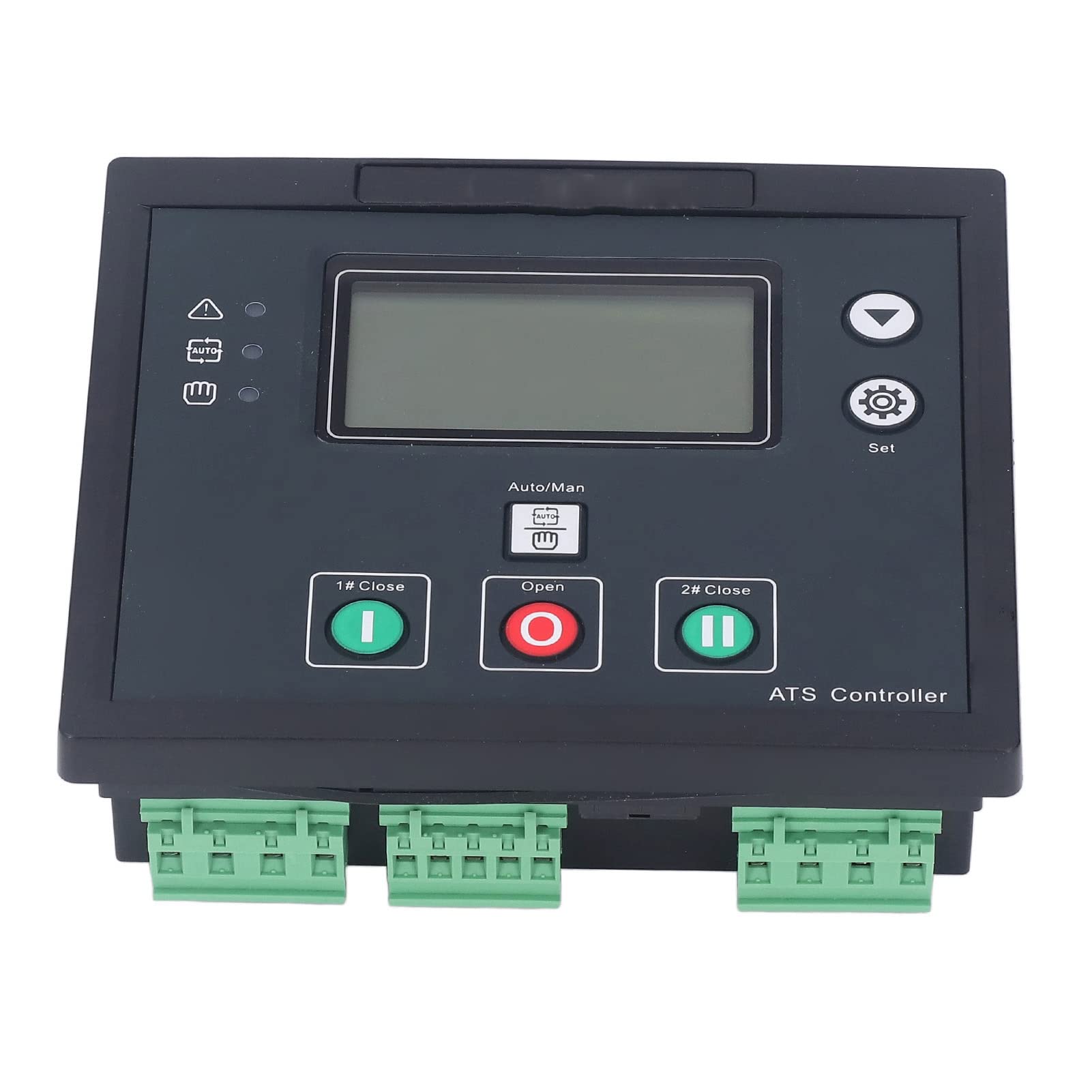 Aramox Panel de Control del Grupo Electrógeno Controlador ATS, Generador LCD ABS Módulo Controlador de Potencia Dual 170 a 270 V, Alarma de Parada de Arranque Automático para Sistemas de
