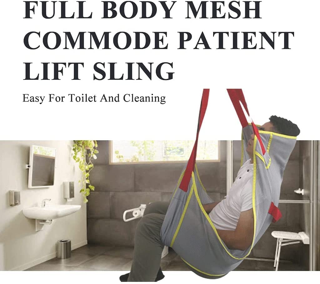 Arnés Elevación Paciente Cuerpo Completo, Gruas Personas Mayores, Inturón de Transferencia Médica de Elevación, para Posicionamiento Y Elevación De La Cama,Enfermería