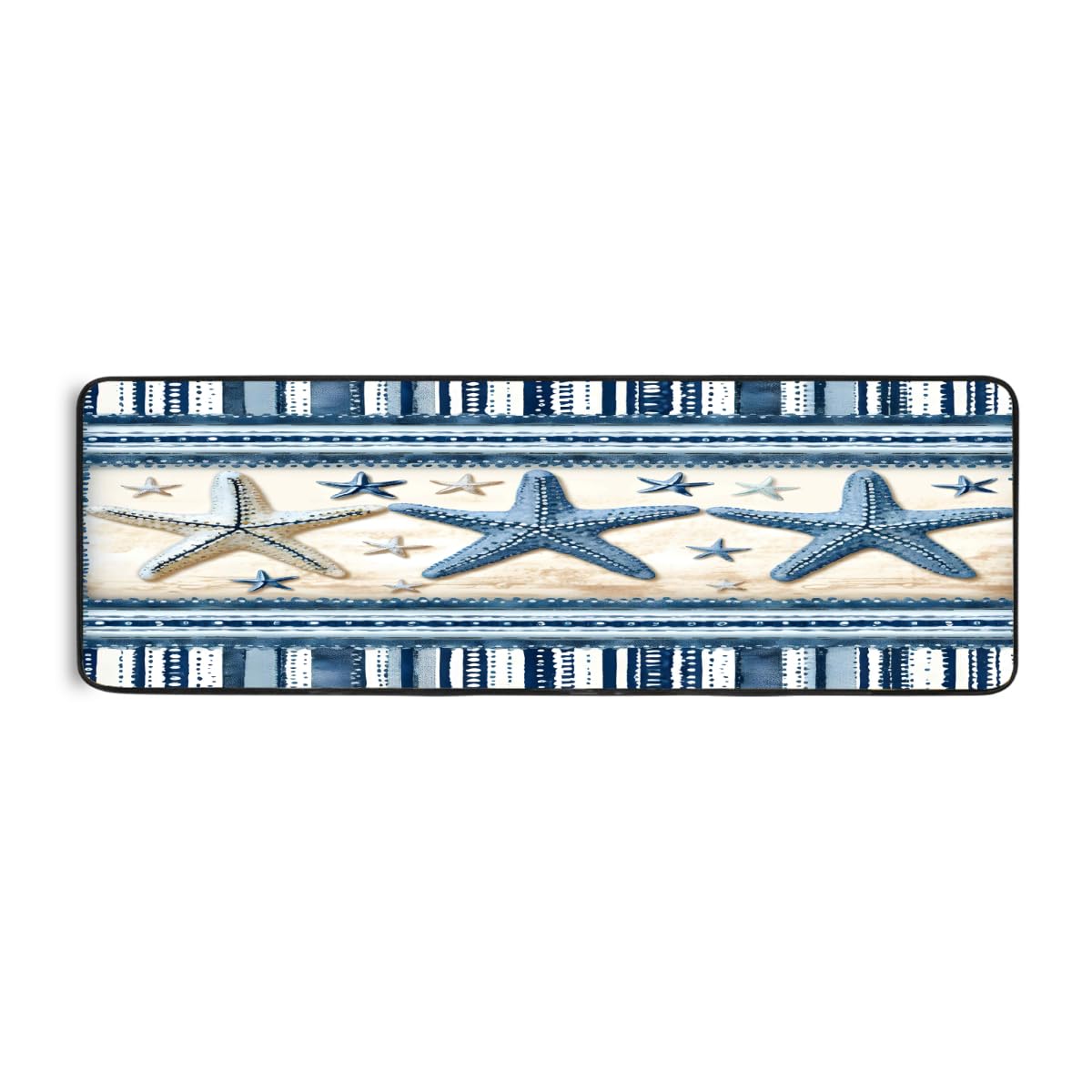 Tapis de cuisine vintage étoile de mer 183x61 cm lavable et antidérapant pour évier