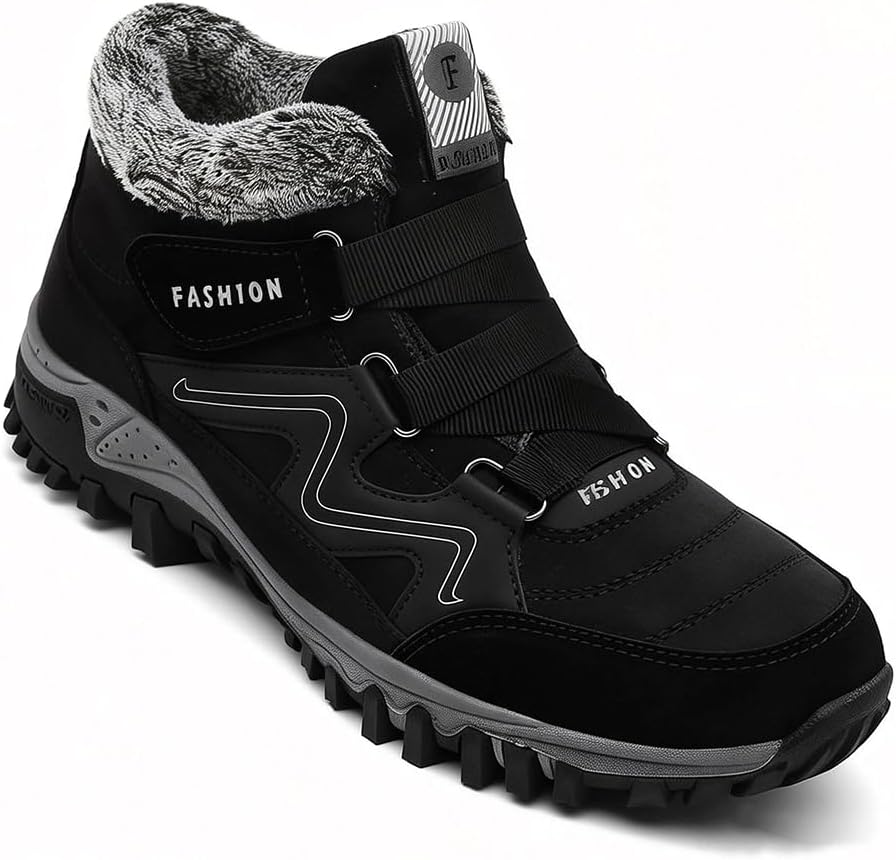 Women's Winter Snow Boots Fur Lined Warm Ankle Booties Suede Anti-Slip Outdoor Walking Shoes