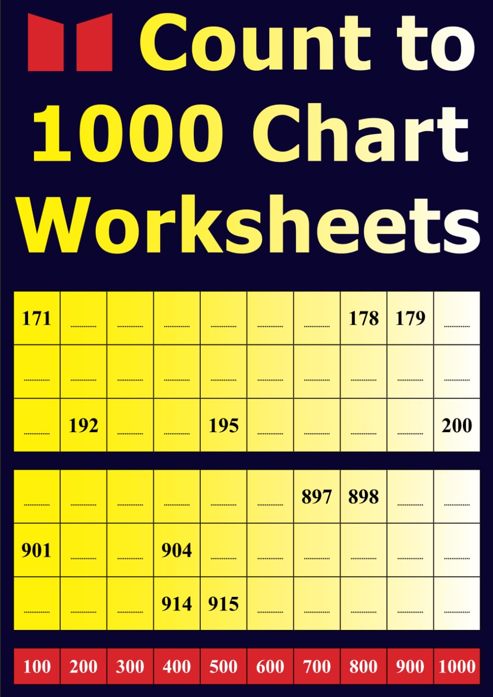 Count to 1000 Chart Worksheets: Numbers 1-1000