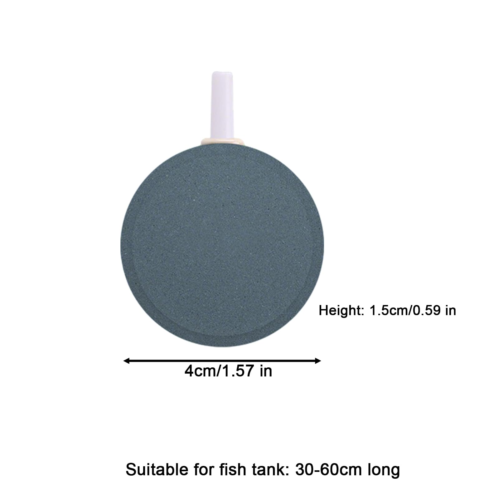 Eterspr Pack of 5 Air Stone Discs Aerator Aquarium Oxygen Stone for Aquariums Fish Tank Nano Air Pump, Black - Image 4