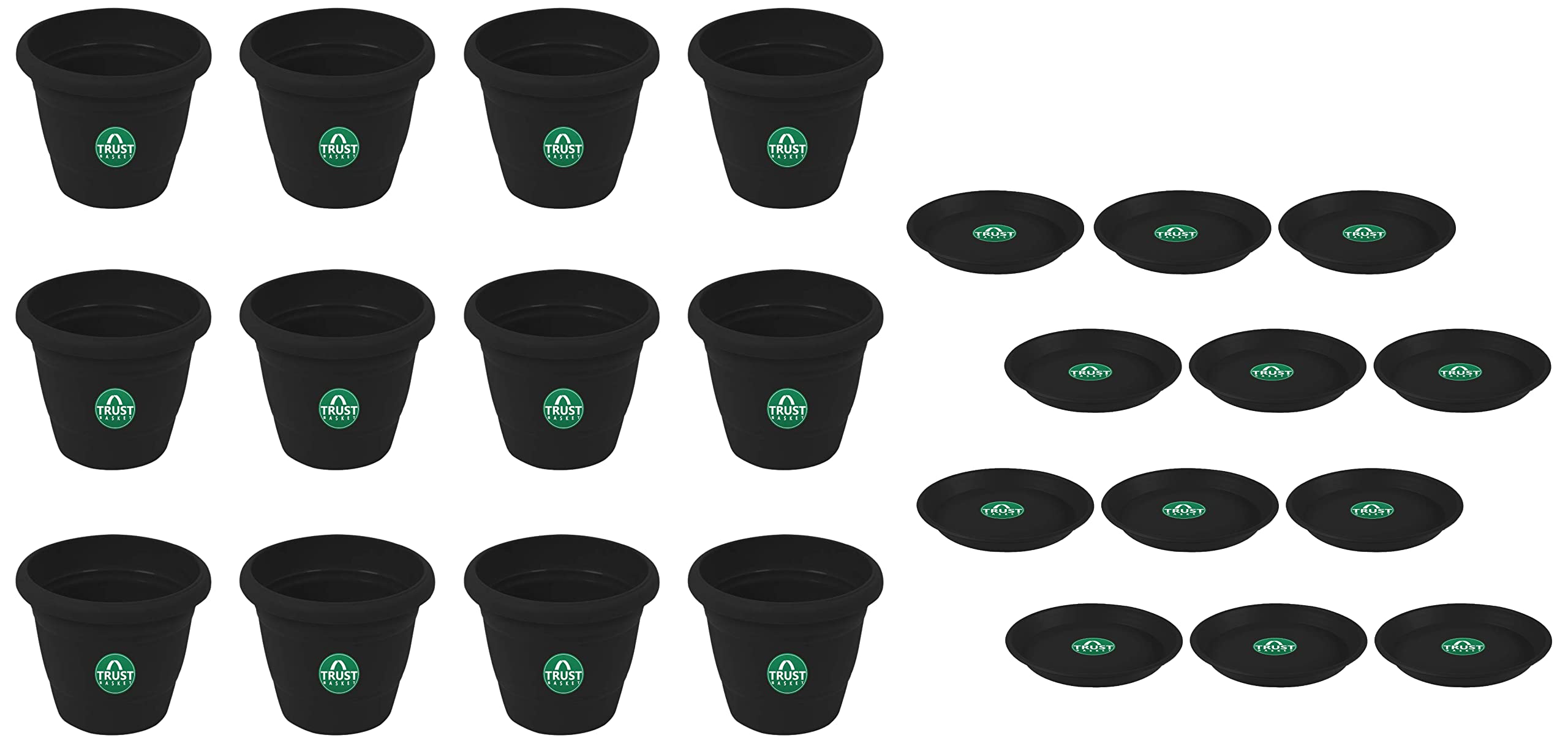 See full amazon price history chart for TrustBasket Plastic Pot, Black, 10 Inch, Set of 12 & UV Treated 6.4 inch Round Bottom Tray/Plate/Saucer Suitable for 10 inch Round Plastic Pot (Black Color) - Set of 12 TrustBasket Plastic Pot, Black, 10 Inch, Set of 12 & UV Treated 6.4 inch Round Bottom Tray/Plate/Saucer Suitable for 10 inch Round Plastic Pot (Black Color) - Set of 12 (B09SG5NZFK) Amazon Price History, Amazon Price Tracker