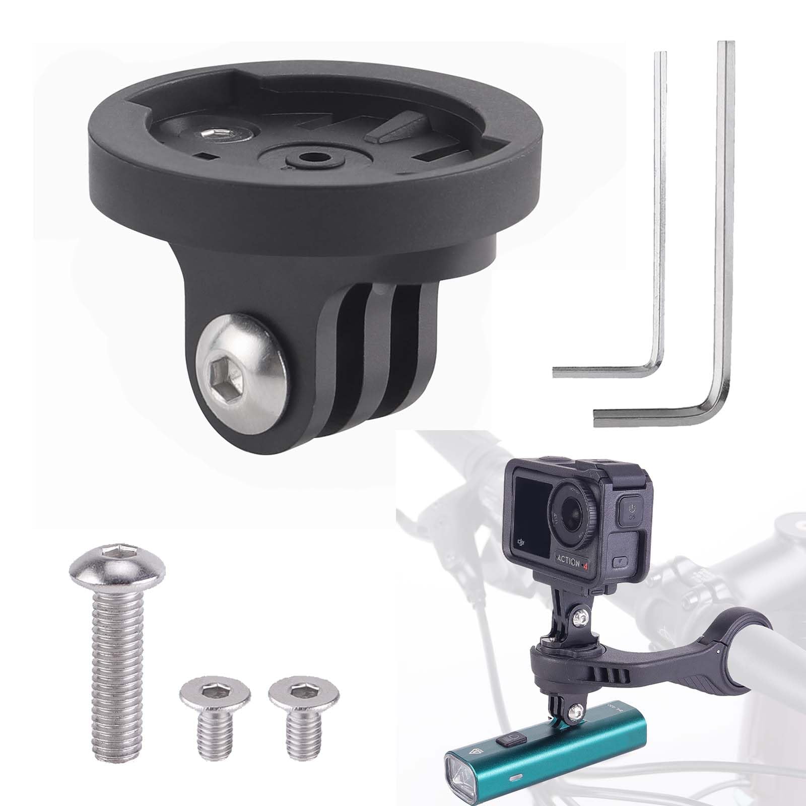 Soporte para Ordenador de Bicicleta, Gopro Bicicleta Ordenador Soporte para Garmin Edge, Soporte Bicicleta Adaptador Universal Combo, Soporte de Cámara para Uso Deportivo en Bicicleta