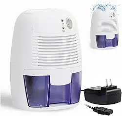Desumidificador de Ar Elétrico 500ml - Silencioso, Baixo Consumo de Energia, Tensão 110V-240V - Ideal para Quartos, Guarda-Roupas e Escritórios - Elimina Umidade, Odores e Fungos