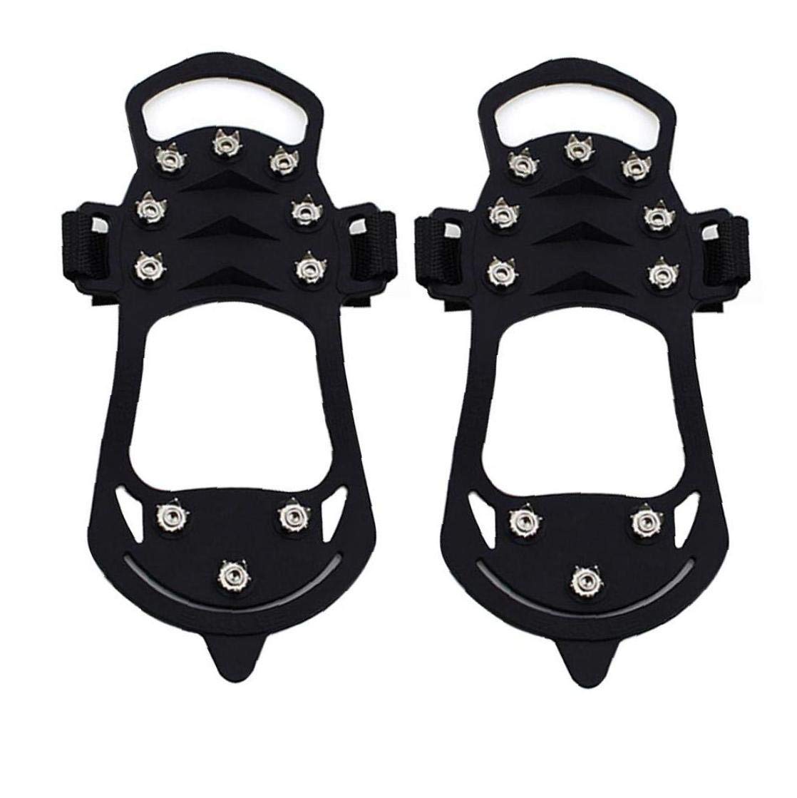 Poignées de Glace Crampons de Neige Crampons de Traction Pinces de démarrage de Chaussures Anti-dérapant 10 Crampons pour la Marche hivernale