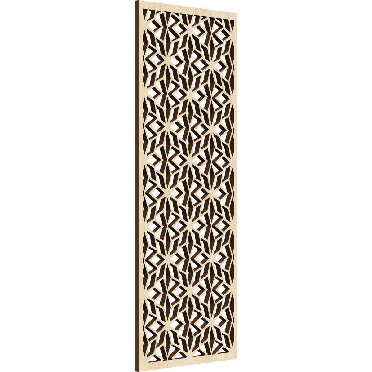 11 3/8"W x 29 3/8"H x 3/8"T Lake Decorative Fretwork Wood Wall Panels, Birch