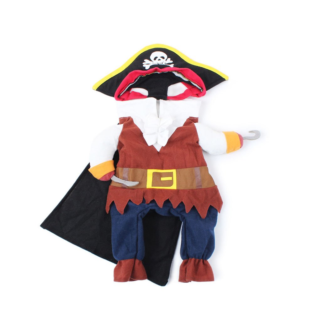 WORDERFUL Hunde-Piratenkostüm Für Halloween – Karibik-Style Für Kleine Hunde & Katzen, Größe XS