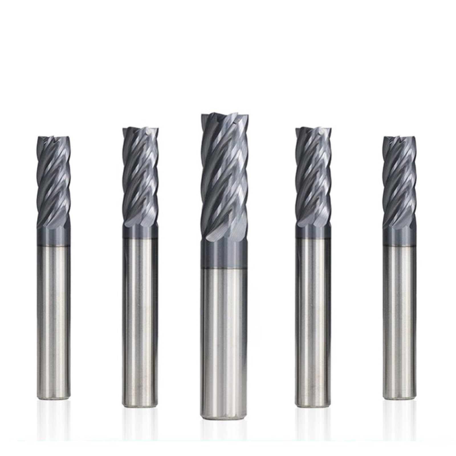Frez z 6 rowkami z węglików spiekanych CNC powlekany TiAIN HRC55,12x45x100x12D