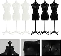 Vista 9 de Healifty 6 piezas de forma de vestido de muñeca, soporte de modelo de mini maniquí de 8.2 pulgadas para soporte de exhibición de muñeca, soporte