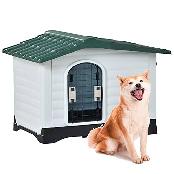 犬小屋 Amazon | 犬小屋 犬舎 ドッグハウス ドア付き ペットケージ
