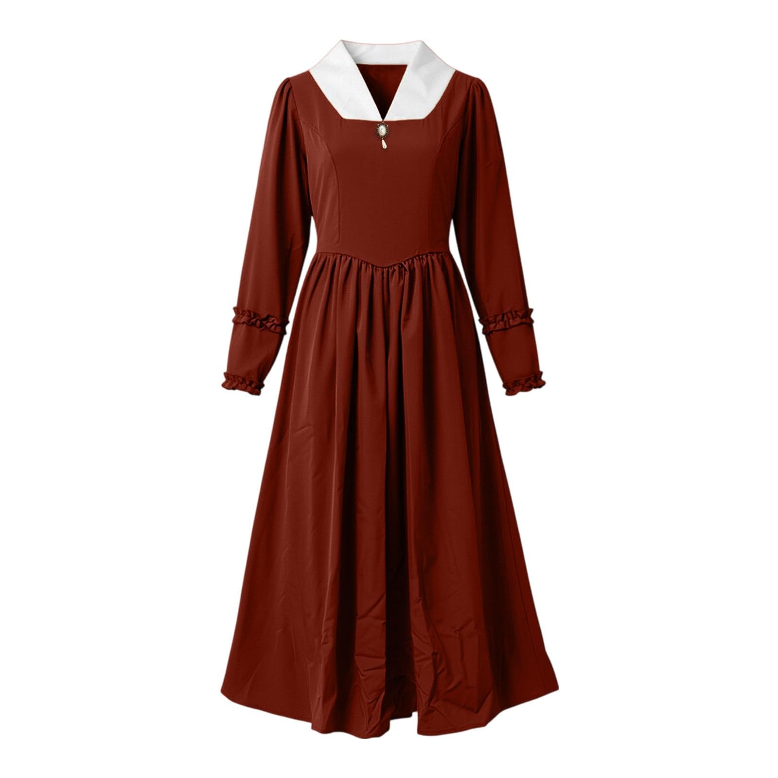 Elegante Abito Medievale con Vita Stretta, Perfetto per spettacoli teatrali e Halloween.