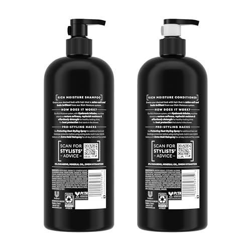 TRESemmé Rich Moisture Shampoo and Conditioner 2 Count Rich Moisture for Dry Hair Formulated With Vitamin E and Biotin 28 oz - Image 3