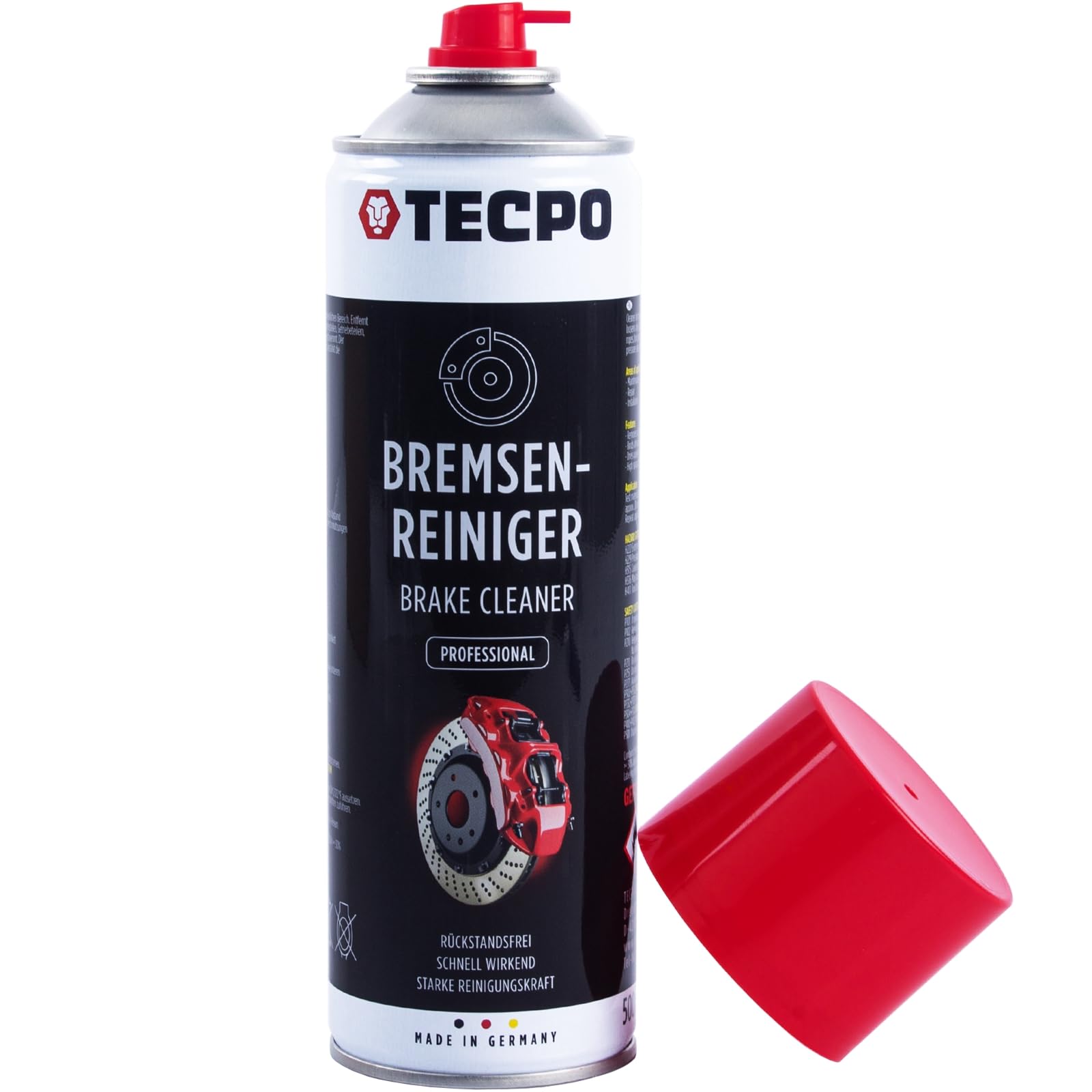 TECPO Lot de 30 nettoyants universels pour freins - 500 ml - Valve à 360° - Sans acétone - Anti-corrosion
