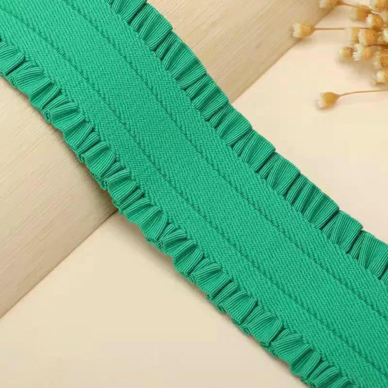 Cinturón elástico de alta elasticidad, cinturilla duradera y engrosada, banda elástica de encaje, cinturón ancho para pantalones, falda, accesorios especiales, verde, 50 mm, 2 m