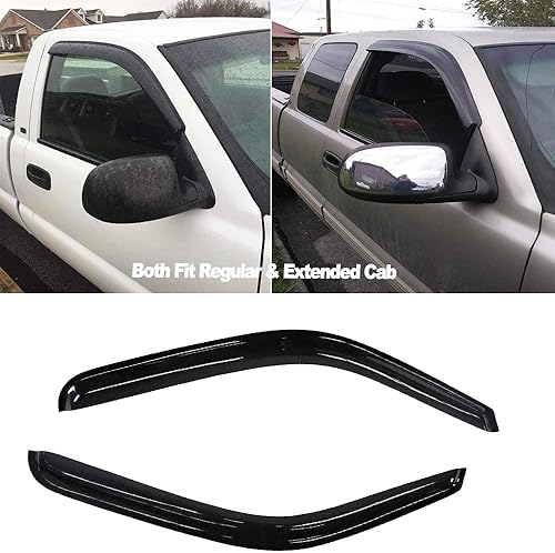Miniatura 3 de Kucaruce 92956 Viseras laterales deflector de viento para Chevry Silverado 1500 99-07, 99-06 SilveradoSierra 2500 y 3500, 2007 Classic con cabina