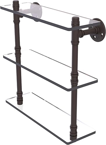 Pipeline Collection 16inch Triple estante de vidrio P-440-16-TGS-ORB