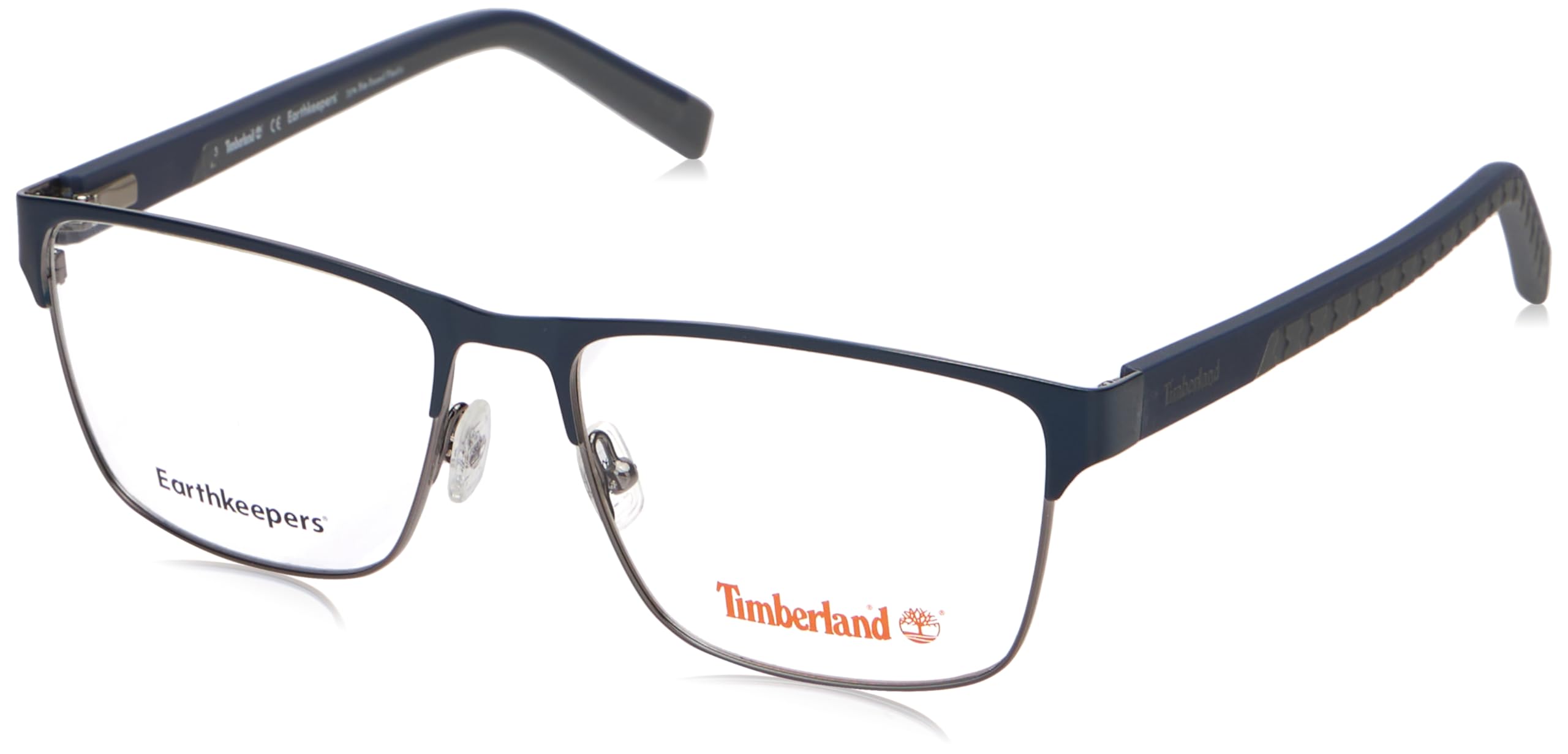 Gafas Timberland TB1754 azul mate de hombre con montura rectangular 5