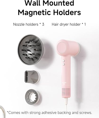 Miniatura 6 de PLUZZ Secador de pelo iónico con difusor, secador profesional de alta velocidad para mujeres y hombres, motor sin escobillas de 110,000 rpm, secado