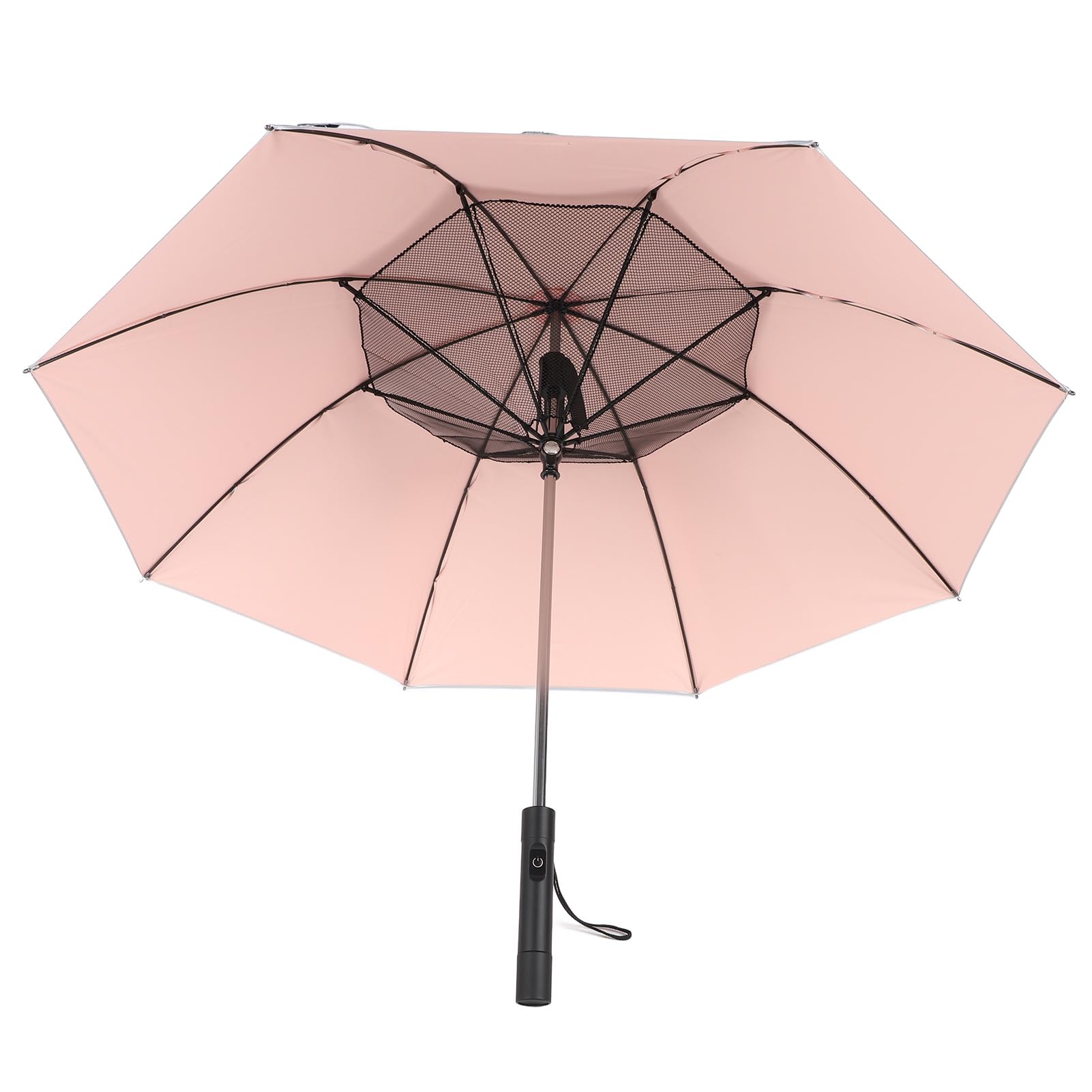 CHICIRIS Paraguas Recargable con Ventilador, Protección contra el Sol y la Lluvia, Ligero y Compacto para Viajes, 32,7x41,3 Pulgadas