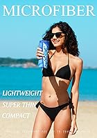 Vista 2 de Paquete de 4 toallas de playa ligeras y delgadas de microfibra, sin arena, de secado rápido, súper absorbentes, toallas grandes para piscina, yoga