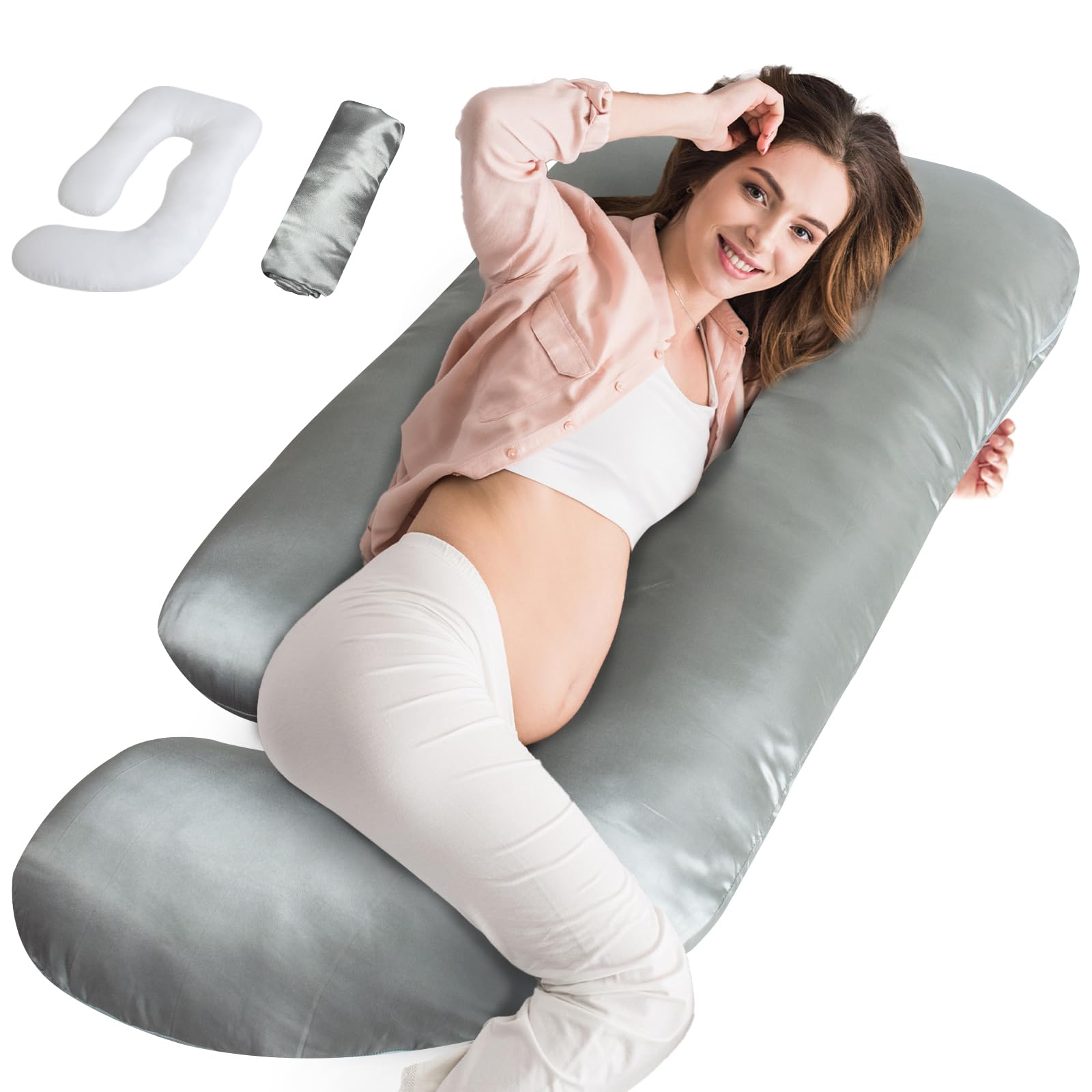 Magik & Kover Silky Satin Pregnancy Pillows - maternity pillows | Mubboo