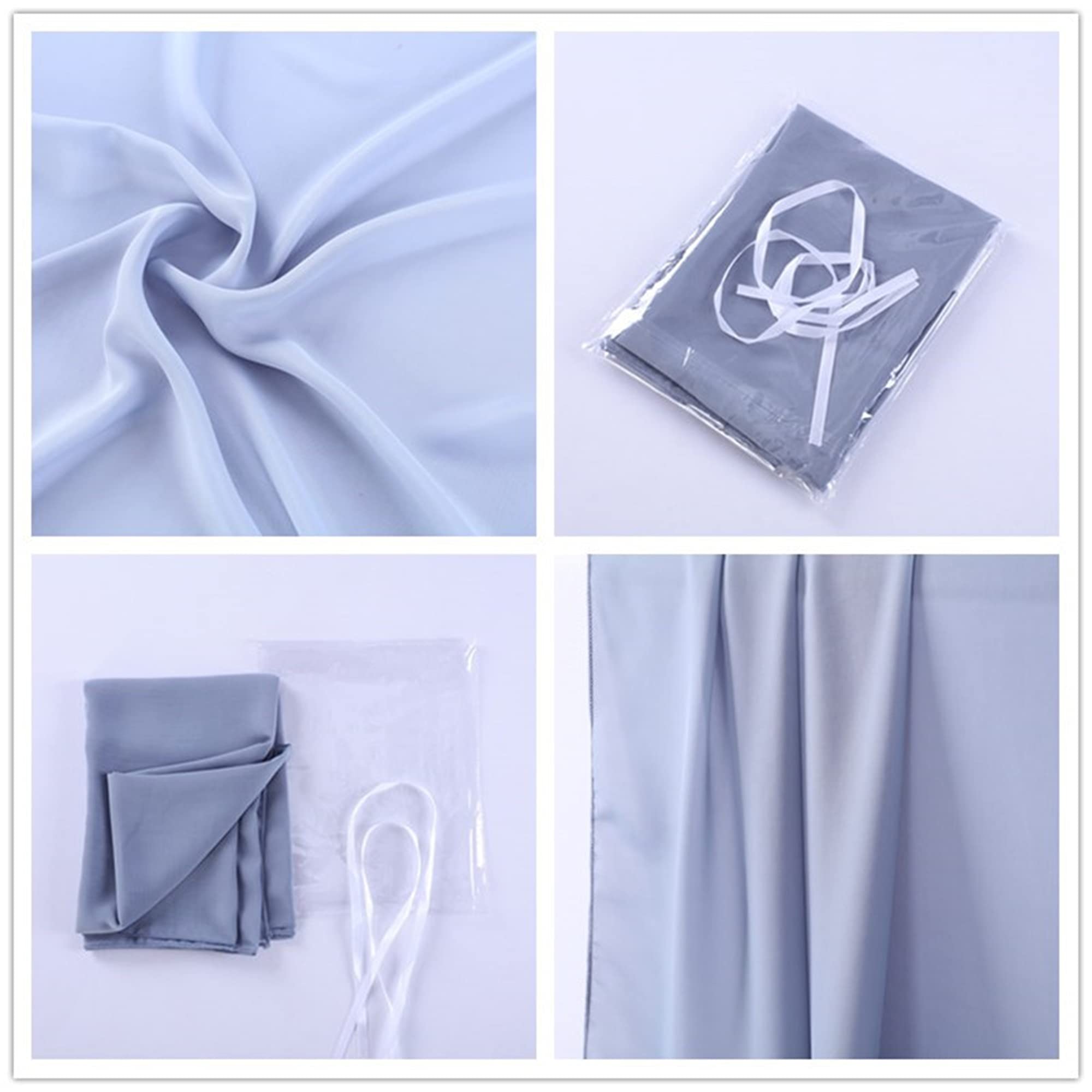 Wangle Camino de mesa de gasa de 1/2/5/10 piezas, estilo romántico, para bodas, fiestas de cumpleaños, decoración elegante, 10 unidades, 70 x 300 cm, color rosa