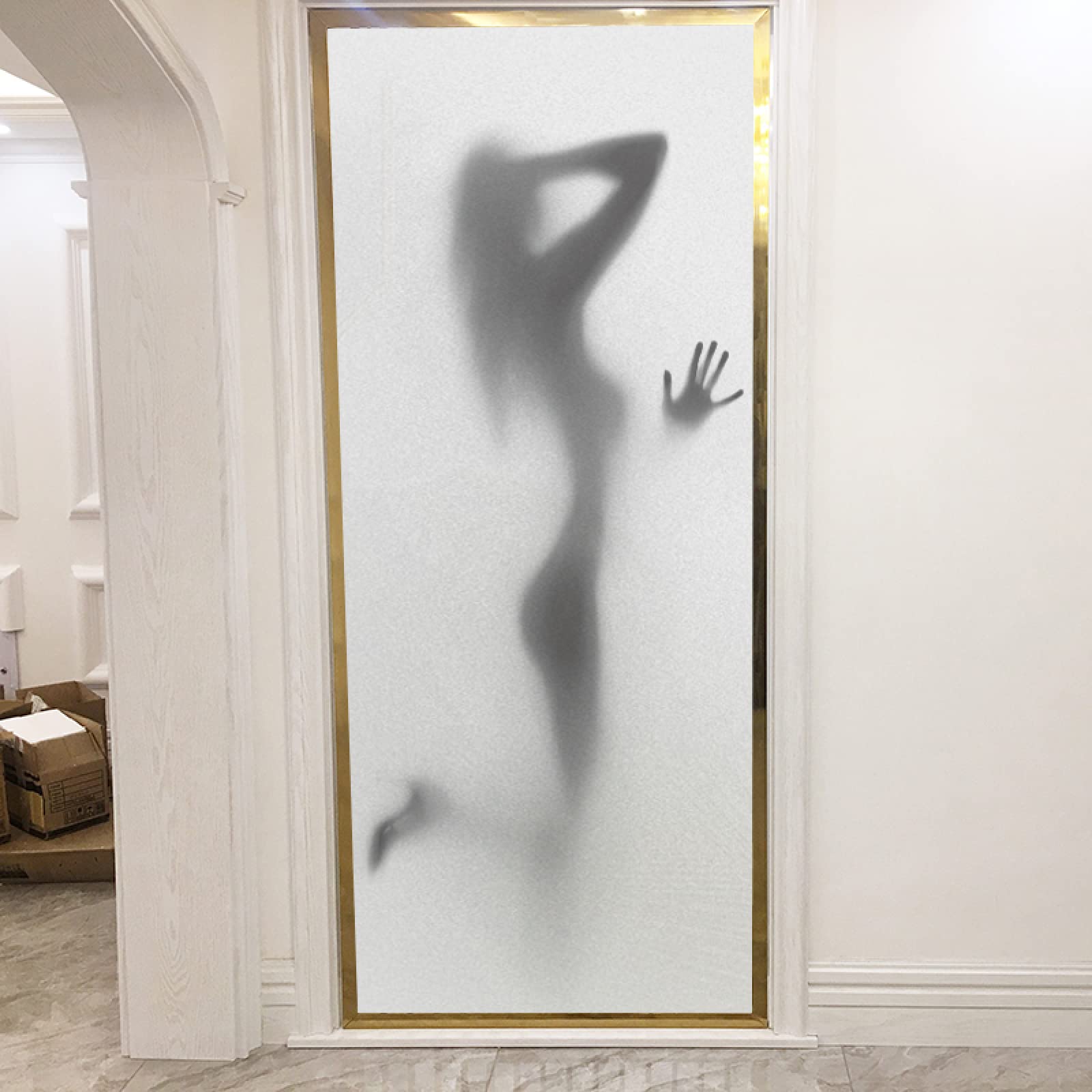 Fensterfolie Abstrakte Frauen Sichtschutzfolie Fenster Static Milchglasfolie Folie Fenster Sichtschutz Without Adhesive Klebefolie Fenster Home Office Fensterfolie Blickdicht 70x200cm