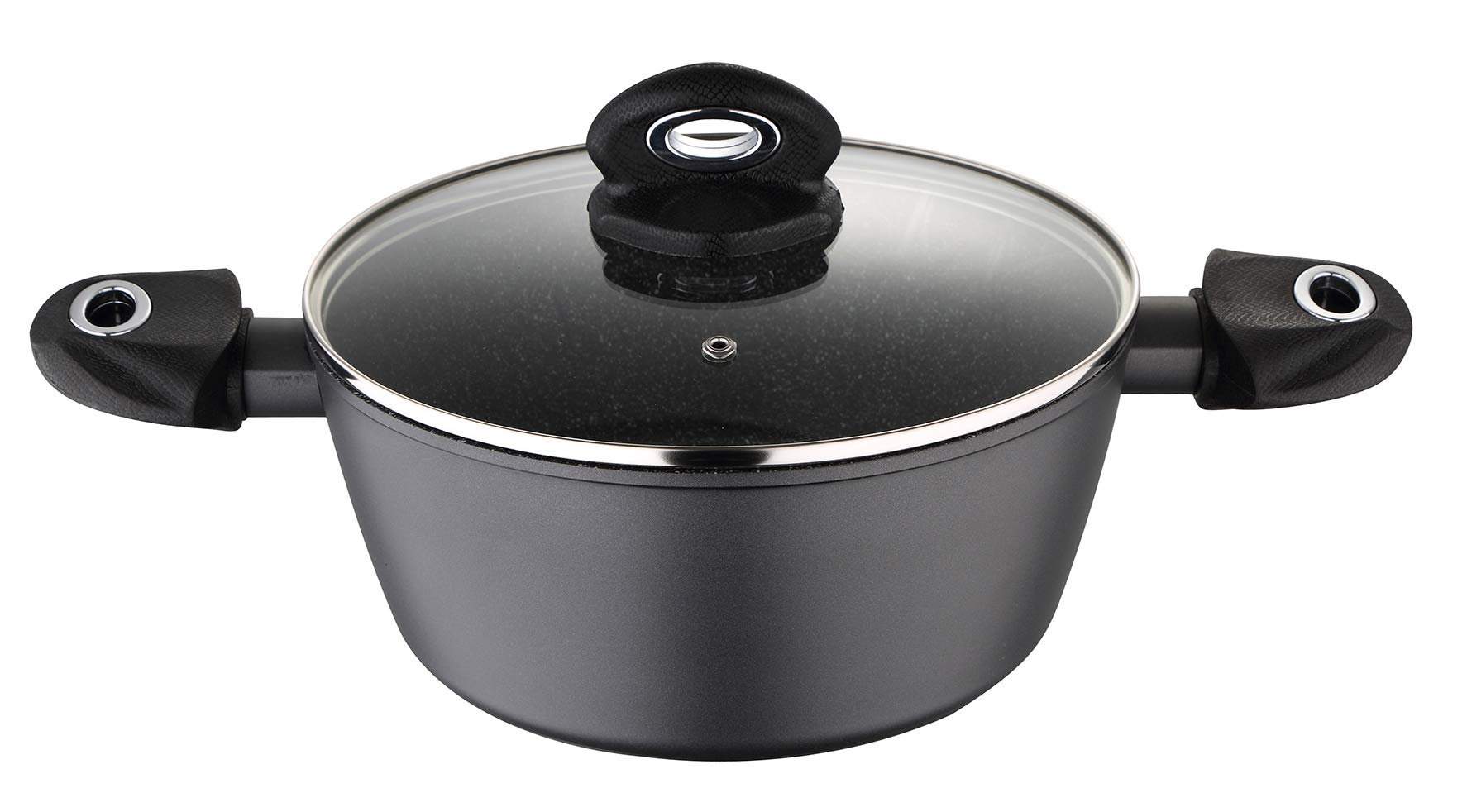 Orion Casserole Induction, 24cm, Forged Aluminium, Induction Bottom, Grey Colour, Marble+ Coating, BG8515Mbg