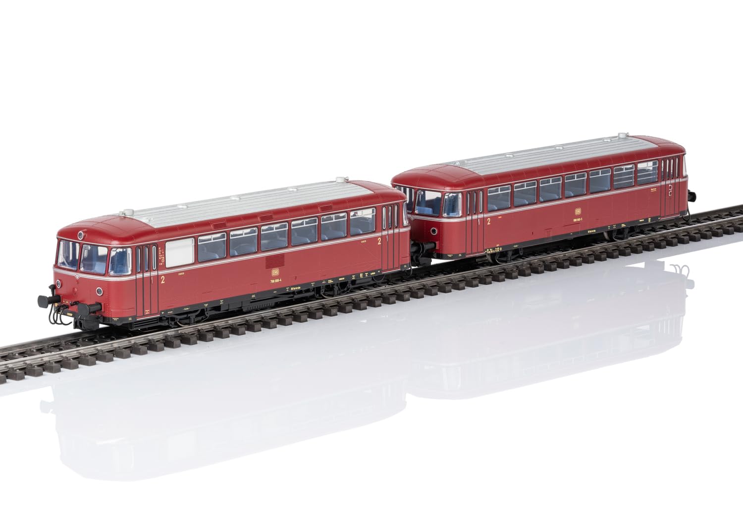 Märklin Schienenbus mit Steuerwagen Baureihe 798 und 998 - Spur H0 - Digital mfx+ - Art.-Nr. 38980 - mit Sound & Licht