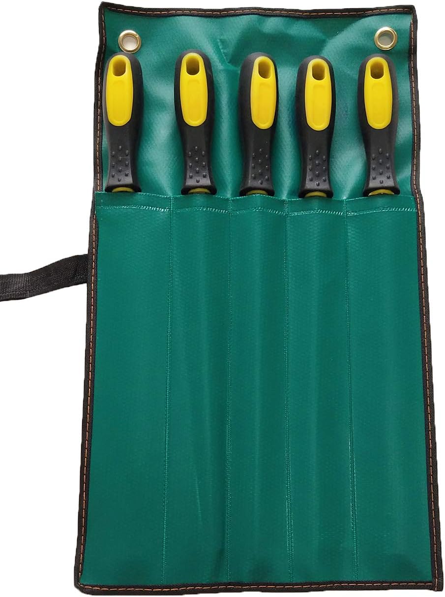 Metal File Set, 5-Piece, 10-inch,High Carbon Steel File,Work for Metal, Wood,Plastic