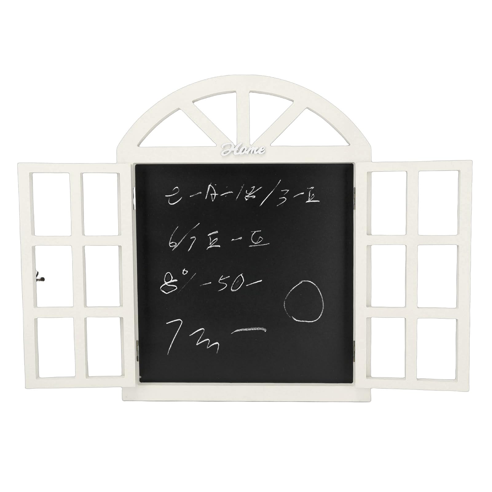Zerodis Hängendes Kreidetafel-Schild, Massivholz, Löschbare Oberfläche, Flexible Installation, Fensterrahmen, Hängende Nachrichtentafel für die Dekoration von Cafés (7702A-02)