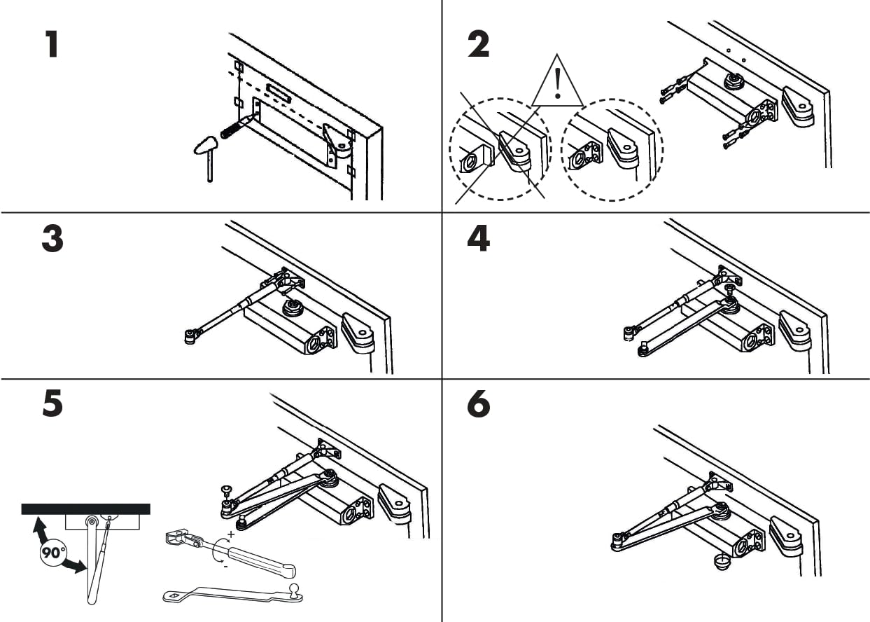 THIRARD - Ferme-Porte Automatique Hydraulique - Force 5 - Argent - Installation Facile - Réglage de Vitesse - Finition Élégante - Adapté à Toutes les Portes