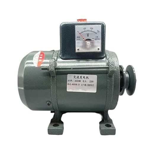 3500W 220V Permanent Magnet Generator, Brushless Belt-Driven Lighting Generator With Pure Copper Coil, For Gasoline Or Diesel Engine, Home Backup Use