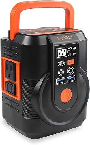 BYGD Estación de energía portátil, generador de litio de 111 Wh/22500 mAh con carga de batería, carga rápida y luz LED con 2 puertos USB, fuente de