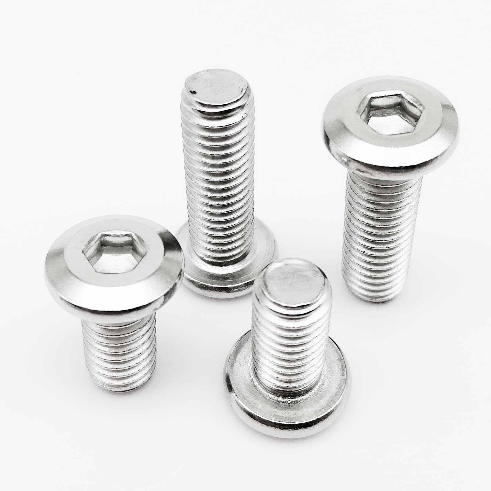 Tornillo autorroscante M3 M4 M5 M6 M8 304 de acero inoxidable hexagonal grande plano hexagonal conector de cabeza hexagonal para muebles, mesa, cuna, cama, tornillo de cubierta (40 mm, 10 piezas M4)
