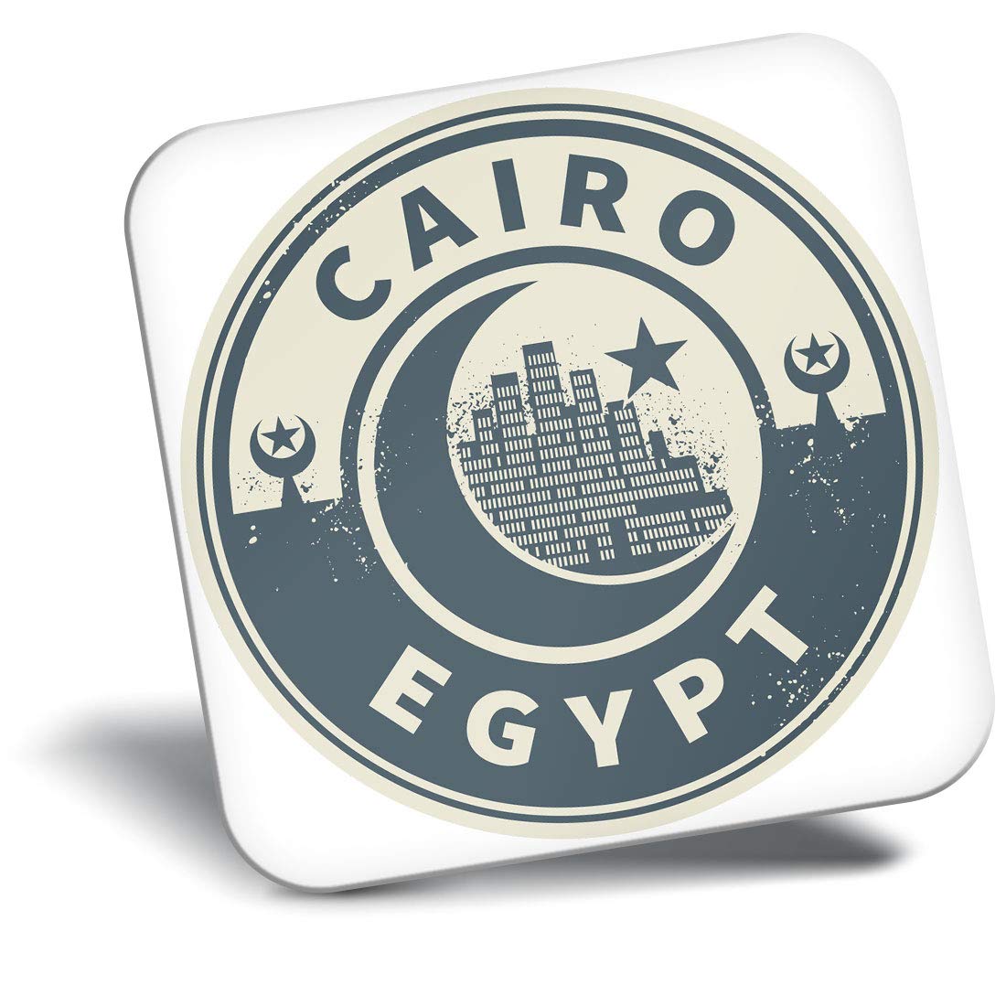 Destination Vinyl Ltd Fridge Magnet - Egypt Cairo Moon Travel 7435