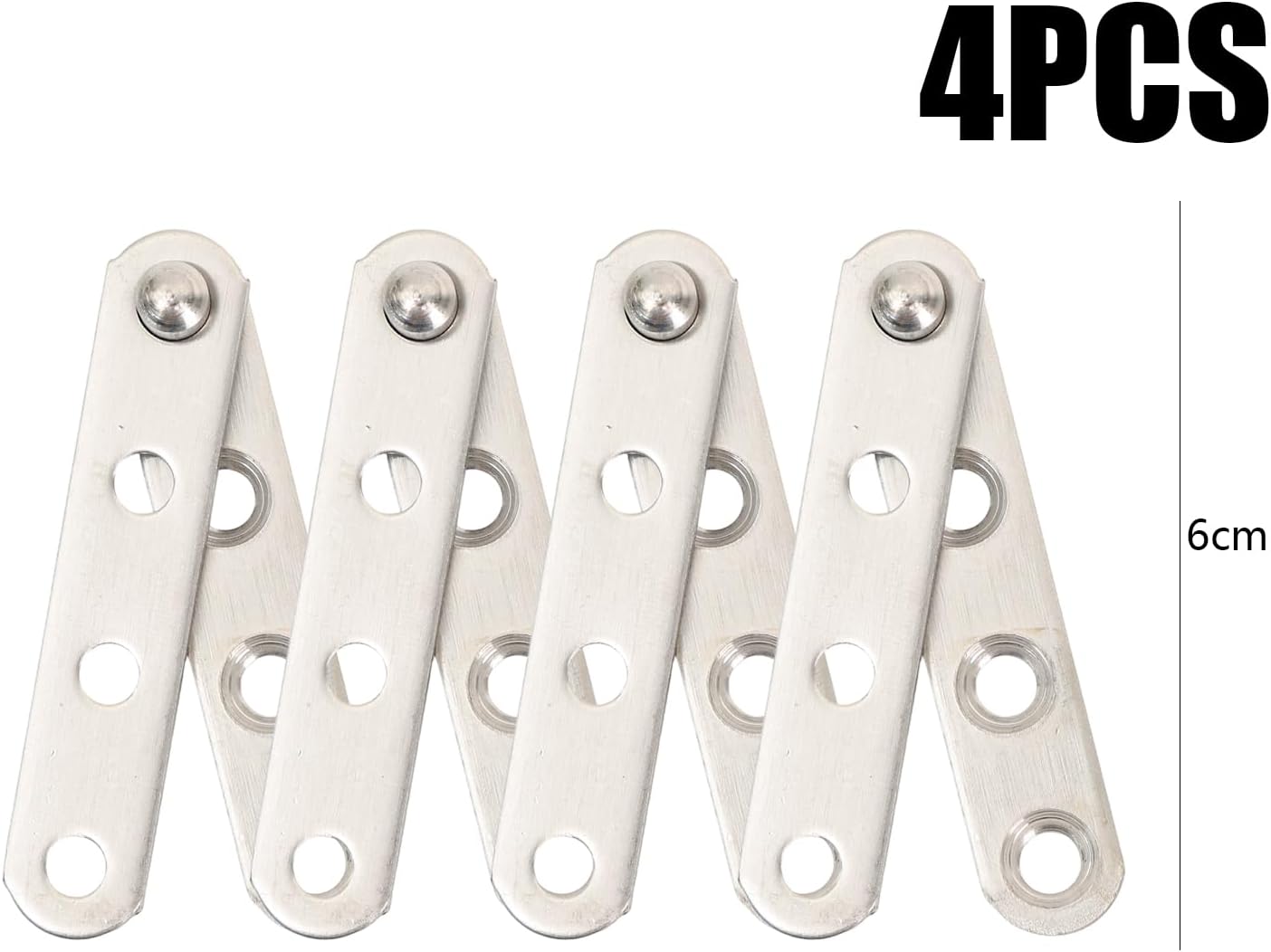 Door Pivot Hinge 360 Degree Rotating Furniture Cabinet Hardware Side Axis Flip Door Up Down Invisible Support Hinge,6 * 1.2 * 1CM (4PCS)