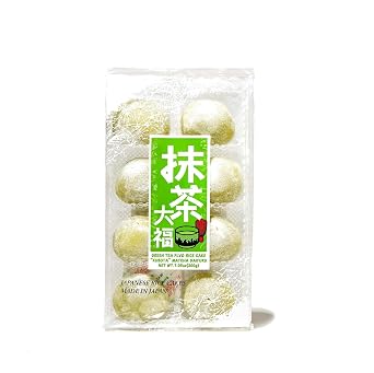 MarcoPolo Japanese Fruit Mochi Kubota Daifuku Soft Rice Cake - Green Tea Matcha Flavor