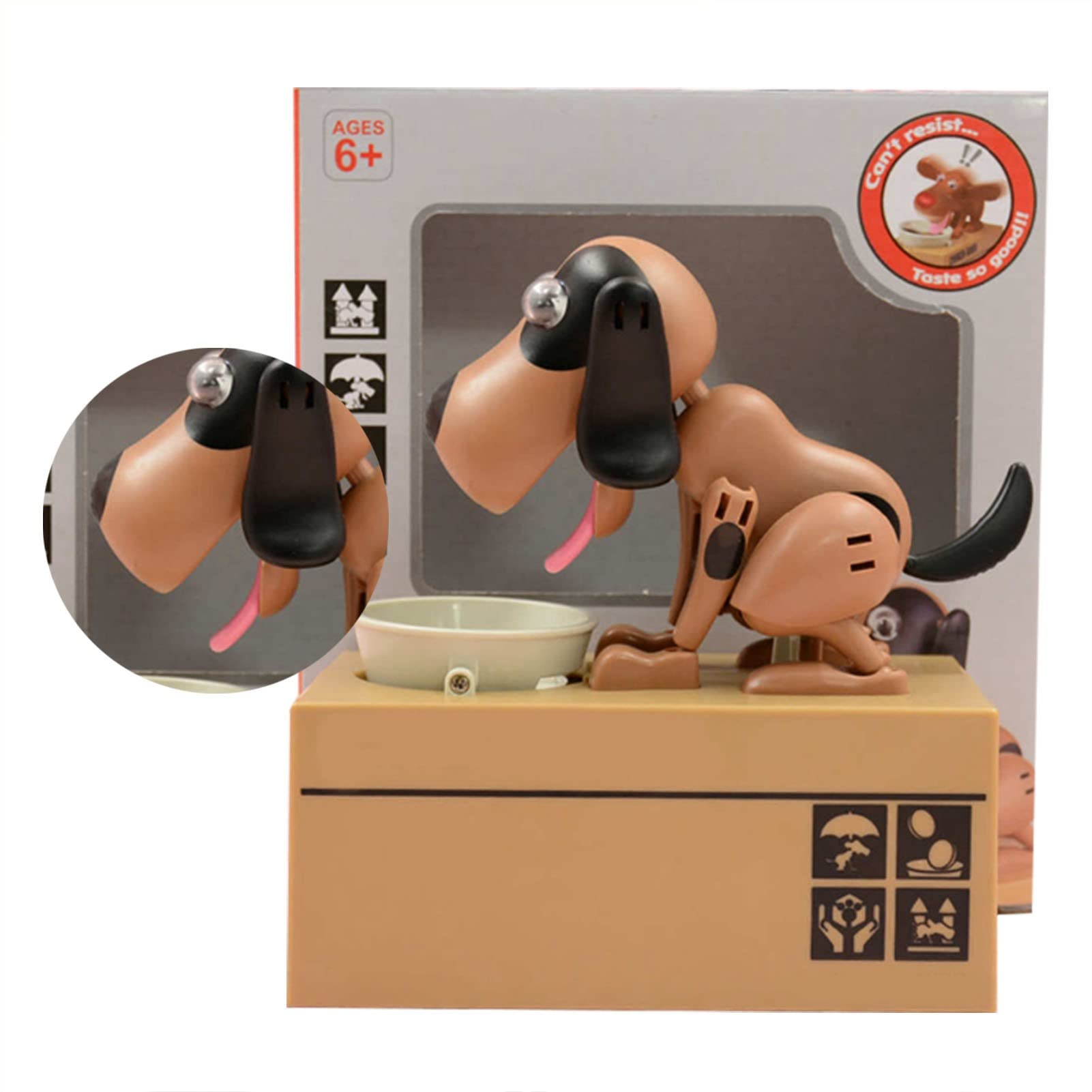 Amazon.co.jp: フリーサイズ犬貯金箱かわいい子犬の形のデザイン漫画貯金箱魅力的な刺激節約お金コイン貯金箱アンチエイジングと長期使用犬貯金箱  (均一なサイズ) : ホーム＆キッチン