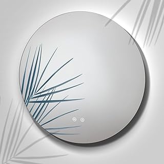Comprar Espejo de Baño Redondo con Luz LED Regulable 80cm, Espejo 80 x 80 con Interruptor táctil, Antivaho y Apagado Automático (80)