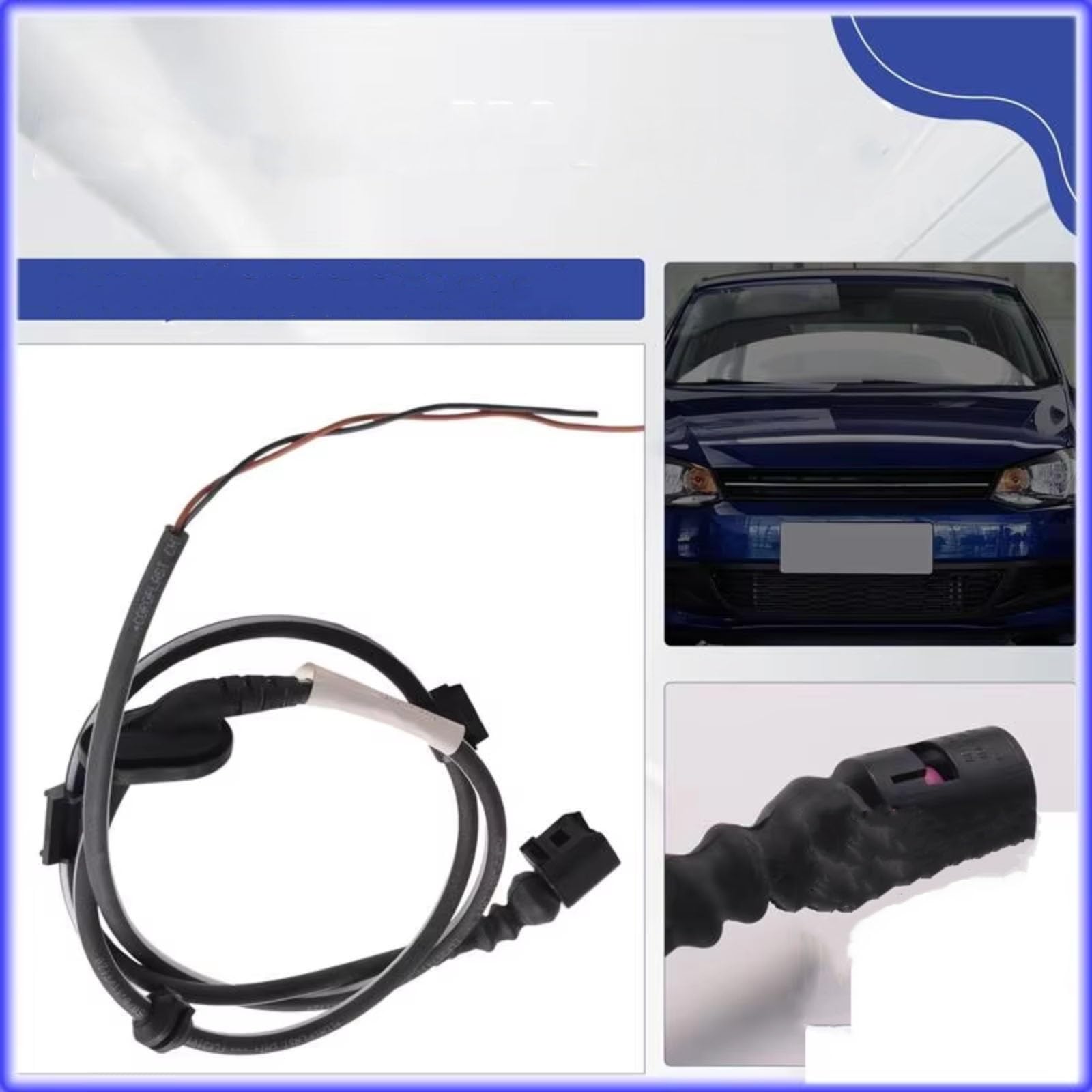 Sensor ABS velocidad de rueda Compatible Con VW Para POLO 2009-2017 Conector De Arnés Sensor Velocidad Delantero De Coche, Accesorios De Arnés Cableado OEM: 6R0927903