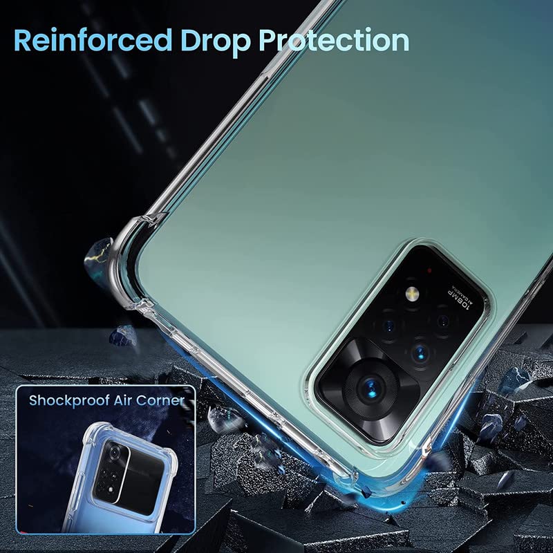 Image of Silicone Shockproof Bumper Ultra Clear Slim Anti-Slip Grip Soft Flexible Back Cover For Xiaomi Note 11 Pro Plus 5G / Xiaomi Redmi Note 11 Pro+ 5G (Transparent)