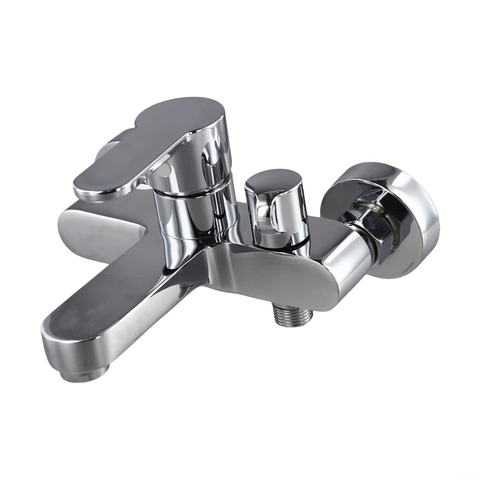 Triple Shower Brass Bath Mixer Tap for Bathroom, Hot and Cold Dual Handle Control with Side Opening Full Body Spray, Comes with Tape, Decorative Covers, Supports and Washers